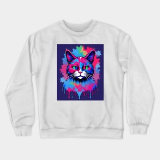 Tie Dye Cat Crewneck Sweatshirt